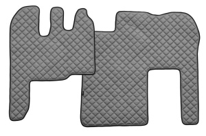 Set covor podea camion potrivit Renault ECO-LEATHER, 2 bucati (material - eco-piele, culoare - gri) potrivit RENAULT TRUCKS MAGNUM dupa 2004