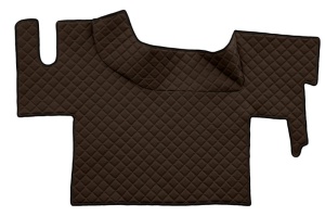 Set covor podea camion potrivit Renault podea plata, ECO-LEATHER, 1 bucata (material - eco-piele, culoare - maro) potrivit RENAULT TRUCKS T dupa 2013