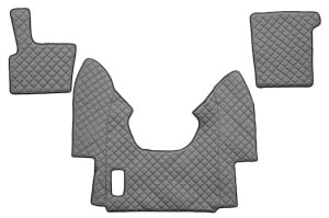 Set covorase podea camion potrivit DAF ECO-LEATHER, set 3 buc. (material - eco-piele, culoare - gri, transmisie automata) potrivit DAF 95 XF, XF 95 1997-2012