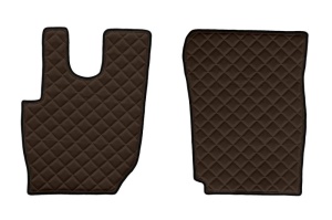 Set covorase podea camion potrivit DAF ECO-LEATHER, set 3 buc. (material - eco-piele, culoare - maro, pentru transmisie manuala) potrivit DAF dupa 2013 - Img 2
