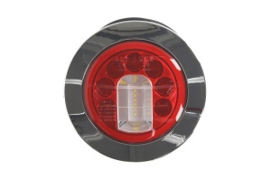 Stop spate Dreapta LUNA (LED, 12/24V, lampa anti-ceata, lampa mers inapoi, lumini parcare/pozitie, lungime cablu: 1,5m, cu un inel, fi121mm)