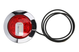Stop spate Stanga LUNA (LED, 12/24V, lampa anti-ceata, lampa mers inapoi, lumini parcare/pozitie, lungime cablu: 1,5m, cu un inel, fi121mm)