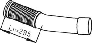 Teava esapament (lungime:295/750mm) potrivit MERCEDES ACTROS OM541.920-OM542.921 dupa 1996