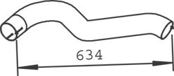 Teava esapament (lungime:750mm) potrivit MERCEDES VARIO, VARIO (B667, B670, B668), VARIO (B670), VARIO (B670, B668, B667) OM602.984-OM904.964 dupa 1996