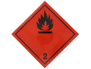 Autocolant sticker avertizare informare ADR 2,1 1 buc