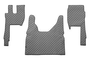 Covor podea camion potrivit FORD, ECO-LEATHER, set 3 buc. (material - eco-piele, culoare - gri) potrivit FORD F-MAX dupa 2018
