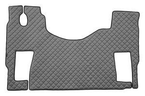 Covor podea camion potrivit MERCEDES, cu scaun pivotant pasager podea plata, ECO-LEATHER, 1 bucata (material - eco-piele, culoare - gri) Actros