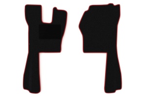 Covor podea camion potrivit SCANIA, scaun pneumatic pentru pasageri, sofer + pasager, velur, 2 bucati (material - velur, culoare - rosu) potrivit SCANIA P,G,R,T dupa 2004