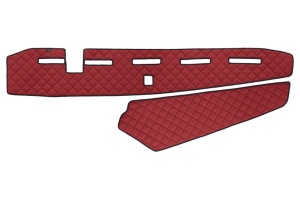 Covoras bord (locas senzor) rosu, ECO-piele, ECO-LEATHER potrivit VOLVO FH16 II dupa 2014