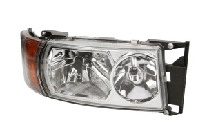 Far dreapta 4*LED/D1R/H7/P21W/T4W, electric, crom, cu semnalizator,cu invertor SCANIA P,G,R,T dupa 2007