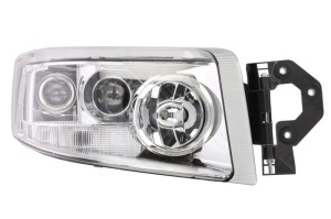 Far dreapta H1/H3/H7/PY21W/W5W, manual cu ceata, fundal crom, culoare Semnalizator transparent RENAULT TRUCKS PREMIUM 2 dupa 2005