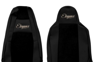 Husa scaun ELEGANCE S potrivit SCANIA G II, L, P II, R II, S dupa 2016 (negru, piele ECO, integreaza tetiera pasagerului, tetiera soferului integrata, vezi referinta incrucisata!) - Img 2