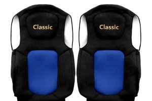 Huse scaun camion Classic (albastru, material velur, serie ELEGANCE, centura pasager asamblata in scaun) potrivit FORD F-MAX - Img 2