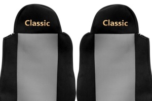 Huse scaun camion Classic (gri, material velur, serie CLASSIC, centura pasager asamblata in afara scaunului; centura de siguranta a soferului asamblata in scaun) MAN - Img 2