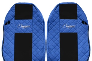Huse scaun camion Elegance (albastru, material eco-piele / velur, serie ELEGANCE) potrivit MERCEDES Actros - Img 3