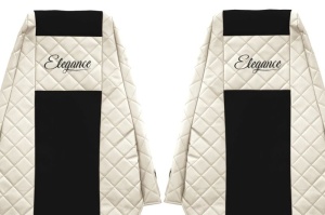 Huse scaun camion Elegance (bej, material eco-piele / velur, serie ELEGANCE) potrivit RENAULT PREMIUM - Img 3