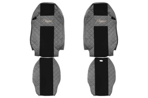 Huse scaun camion Elegance (gri, material eco-piele / velur, serie ELEGANCE) potrivit MERCEDES