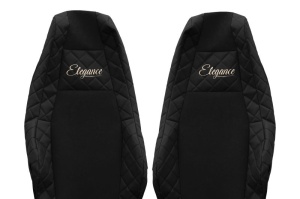 Huse scaun camion Elegance (negru, material eco-piele, serie ELEGANCE, tetiera integrata pentru pasageri; tetiera soferului integrata) potrivit SCANIA R - Img 3