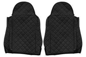 Huse scaun camion Elegance (negru, material eco-piele / velur, serie ELEGANCE) potrivit MAN - Img 2