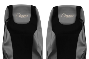 Huse scaun camion ELEGANCE S (grey, material eco-leather / velur, EURO 6) potrivit DAF XF 105, XF 106 dupa 2012 - Img 3