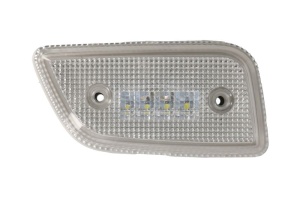 Lampa gabarit Dreapta, alb, LED, negru, in relief, 24V potrivita MERCEDES ACTROS MP4 / MP5 dupa 2011 (acoperis, in parasolar)