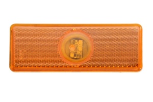 Lampa gabarit Dreapta/Stanga, forma: dreptunghiular, portocaliu, LED, inaltime 45mm; latime 120mm, negru, in relief, 24V potrivita MAN