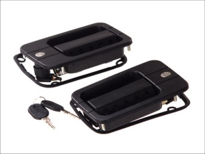 Maner usa stanga/dreapta exterior cu chei, cu incuietoare, negru IVECO EUROCARGO I-III, EUROTECH MH, EUROTECH MP, EUROTECH MT 1991-2005