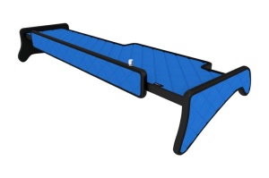 Raft polita interior cabina (panou LED, lumina alba; cabina larga XXL; lung; sertar suplimentar sub blatul mesei, lung, culoare: albastru, serie: ELEGANCE) potrivit MAN - Img 2