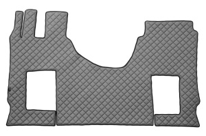Set covor podea camion Mercedes Actros scaun pneumatic pentru pasageri, ECO-LEATHER, 1 bucata (material - eco-piele, culoare - gri, cabina lata 250 cm)
