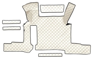 Set covor podea camion potrivit MAN ECO-LEATHER, set 7 bucati (material - eco-piele, culoare - bej, pentru transmisie manuala) potrivit MAN - Img 3