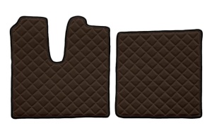 Set covor podea camion potrivit MAN un sertar, ECO-LEATHER, set 3 buc. (material - eco-piele, culoare - maro, pentru transmisie manuala) potrivit MAN TGX I 0 - Img 2