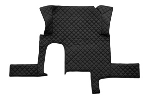 Set covor podea camion potrivit MAN un sertar, ECO-LEATHER, set 3 buc. (material - eco-piele, culoare - negru, transmisie automata) potrivit MAN TGX dupa 2006 - Img 3