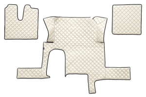 Set covor podea camion potrivit MAN un sertar, ECO-LEATHER, set 3 buc. (material - eco-piele, culoare - bej, transmisie automata) potrivit MAN TGX