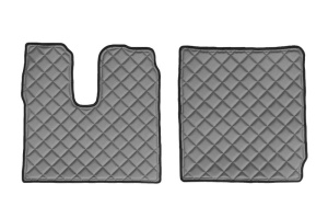 Set covor podea camion potrivit MAN un sertar, ECO-LEATHER, set 7 bucati (material - eco-piele, culoare - gri, transmisie automata) potrivit MAN TGX dupa 2019 - Img 2