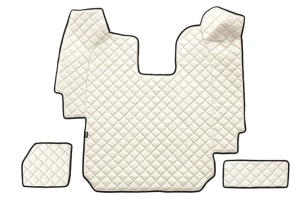 Set covor podea camion potrivit Scania ECO-LEATHER, set 5 buc (material - eco-piele, culoare - bej, transmisie automata) potrivit SCANIA P,G,R,T dupa 2004 - Img 3