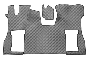 Set covor podea camion potrivit Scania scaun pneumatic pentru pasageri, ECO-LEATHER, 2 bucati (material - eco-piele, culoare - gri) potrivit SCANIA L dupa 2016
