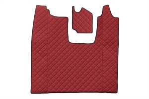 Set covor podea camion potrivit Scania scaun pneumatic pentru pasageri, ECO-LEATHER, set 3 buc. (material - eco-piele, culoare - rosu) potrivit SCANIA L - Img 3