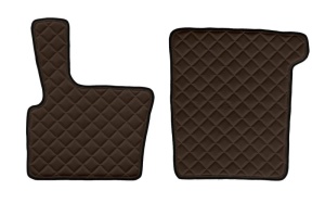 Set covorase podea camion potrivit DAF ECO-LEATHER, set 3 buc. (material - eco-piele, culoare - maro, pentru transmisie manuala) potrivit DAF 95 XF 1997-2012 - Img 2