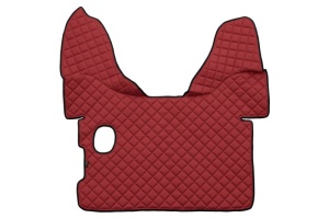 Set covorase podea camion potrivit DAF ECO-LEATHER, set 3 buc. (material - eco-piele, culoare - rosu, pentru transmisie manuala) potrivit DAF XF 105 dupa 2005 - Img 3