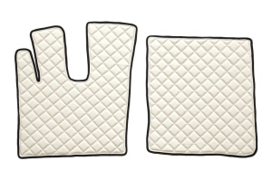 Set covorase podea camion potrivit DAF ECO-LEATHER, set 3 buc. (material - eco-piele, culoare - bej, transmisie automata) potrivit DAF XF 105 dupa 2012 - Img 2