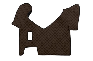 Set covorase podea camion potrivit Iveco ECO-LEATHER, set 3 buc. (material - eco-piele, culoare - maro, pentru transmisie manuala) potrivit IVECO STRALIS - Img 3