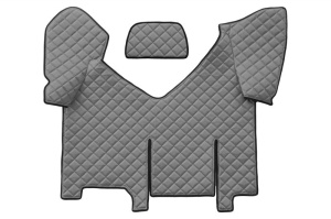 Set covorase podea camion potrivit Iveco versiune cu frigider, ECO-LEATHER, set 4 bucati (material - eco-piele, culoare - gri, transmisie automata) potrivit IVECO - Img 3