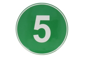 Autocolant sticker avertizare informare 5 1 buc, vehicule ecologice, culoare verde diametru 22cm