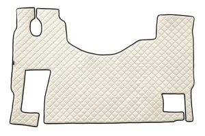 Covor podea camion potrivit MERCEDES, Scaun fix pentru pasager podea plata, ECO-LEATHER, 1 bucata (material - eco-piele, culoare - gri)