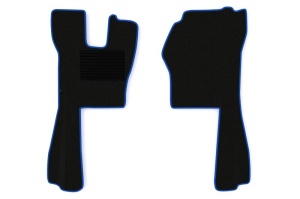 Covor podea camion potrivit SCANIA, scaun pneumatic pentru pasageri, sofer + pasager, velur, 2 bucati (material - velur, culoare - albastru) potrivit SCANIA P,G dupa 2004