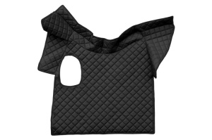 Covor podea camion potrivit VOLVO, ECO-LEATHER, set 3 buc. (material - eco-piele, culoare - negru/rosu, fara compartiment in carcasa cutiei de viteze) - Img 3