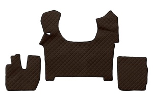 Covoras Auto, piele ECO potrivit IVECO S-WAY dupa 2019 (material - piele matlasată ECO, transmisie automata)
