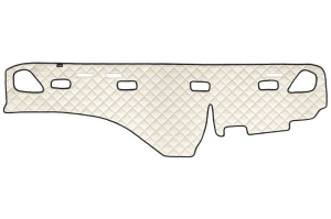 Covoras bord bej, ECO-piele, ECO-LEATHER potrivit VOLVO FH, FH16, FM dupa 2003