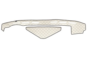 Covoras bord (fara locas senzor) bej, ECO-piele, ECO-LEATHER potrivit RENAULT TRUCKS T dupa 2013