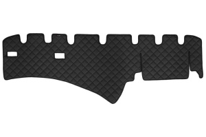 Covoras bord negru, ECO-piele, ECO-LEATHER potrivit SCANIA L,P,G,R,S, P,G,R,T dupa 2004